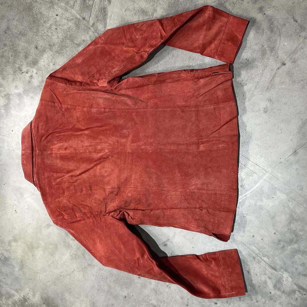 Men's Red Suede Jacket - Picture 5 of 7